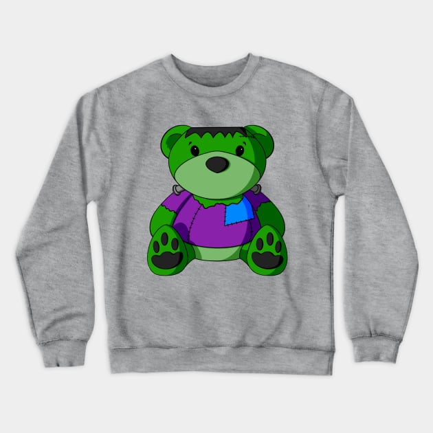 Shabby Frankenstein Teddy Bear Crewneck Sweatshirt by Alisha Ober Designs